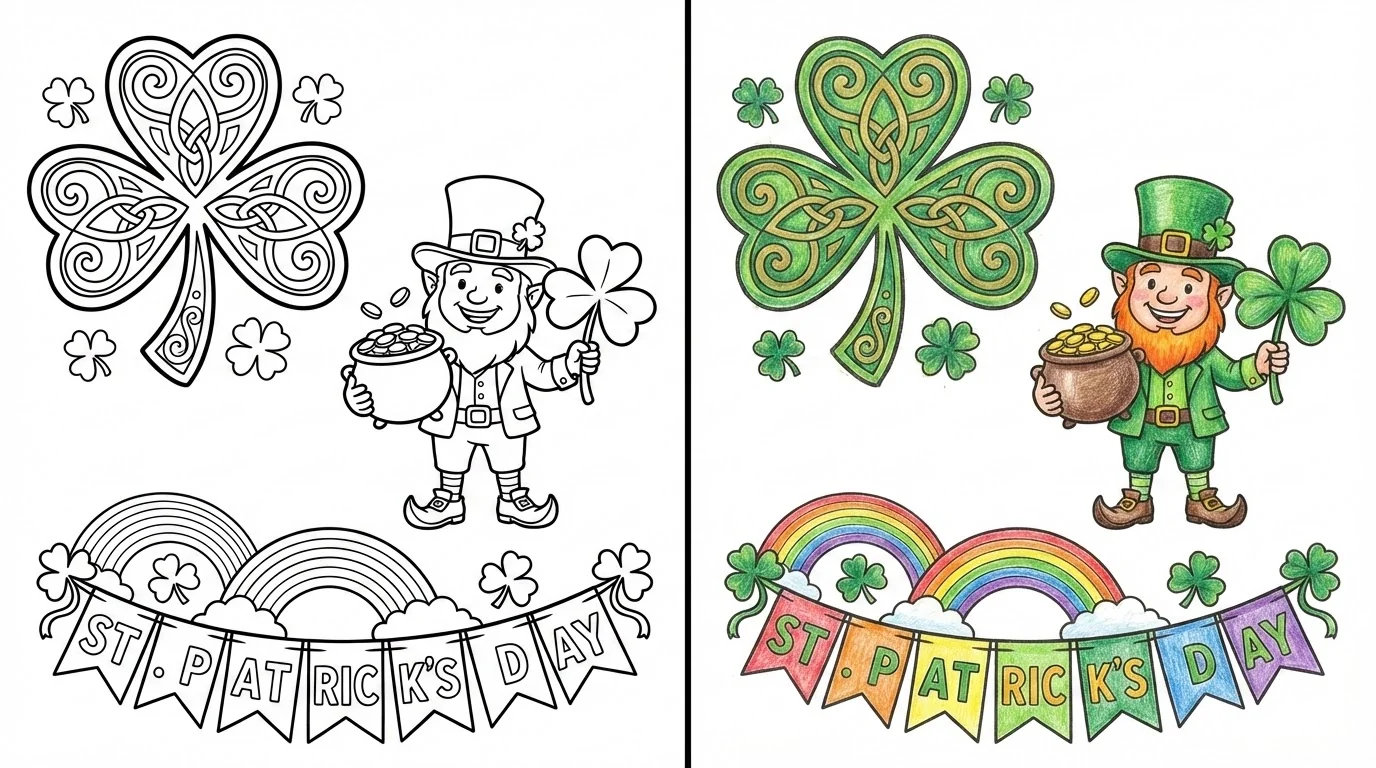 shamrock coloring pages