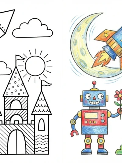 Shapes coloring pages