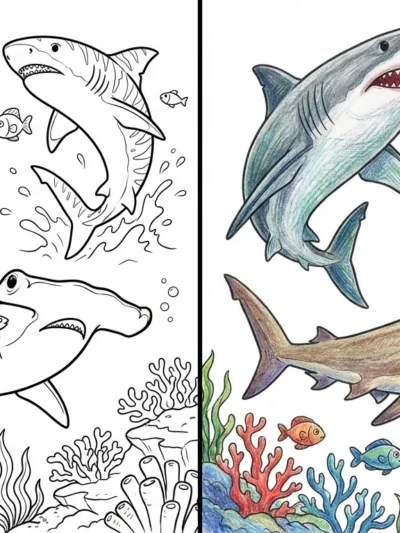 Shark coloring pages