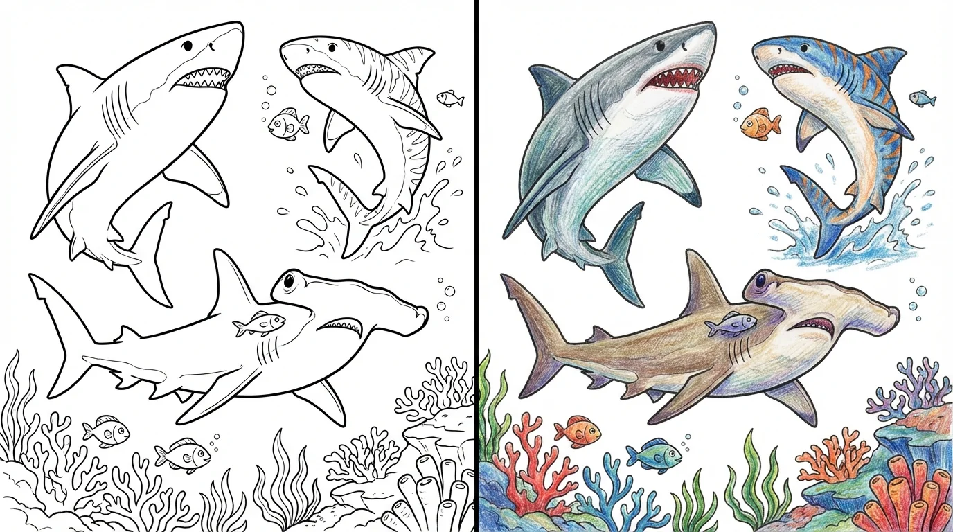 shark coloring pages