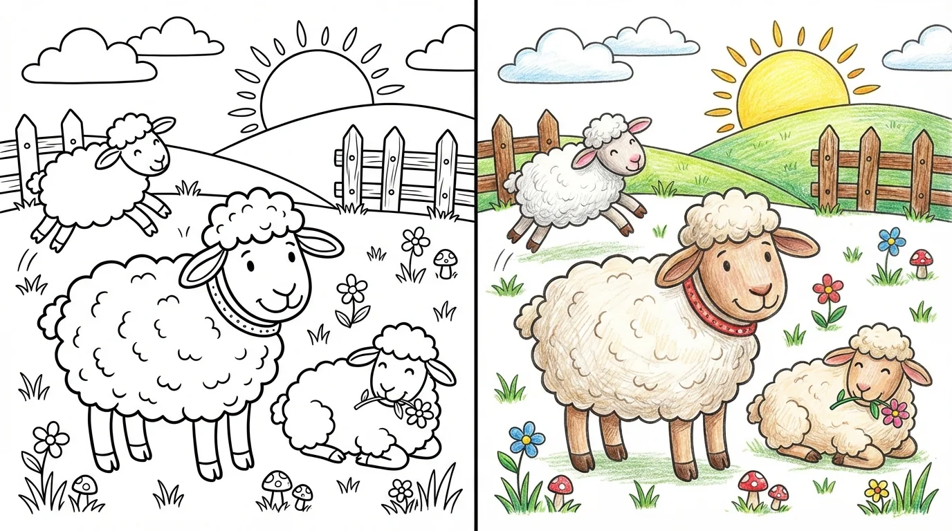 sheep coloring pages
