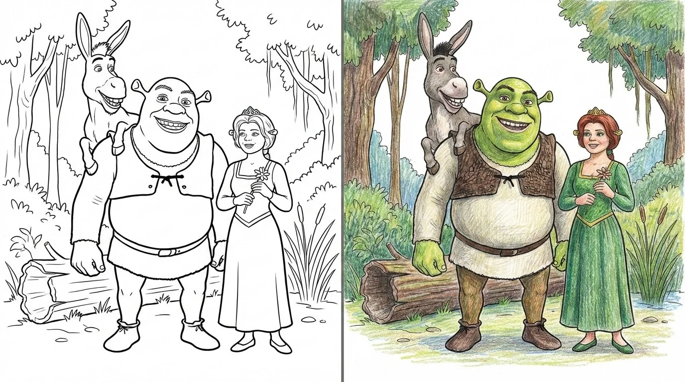 shrek coloring pages