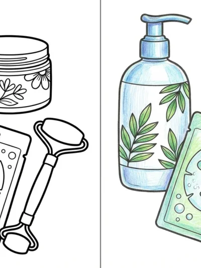 Skincare coloring pages