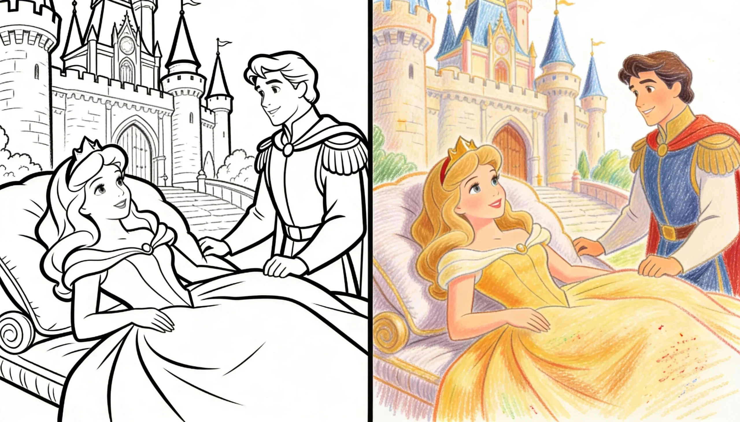 sleeping beauty coloring pages