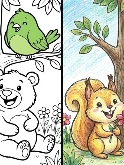 Smiling Critters coloring pages