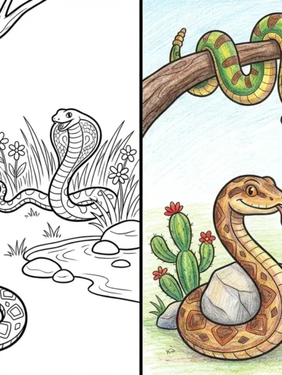 Snake coloring pages