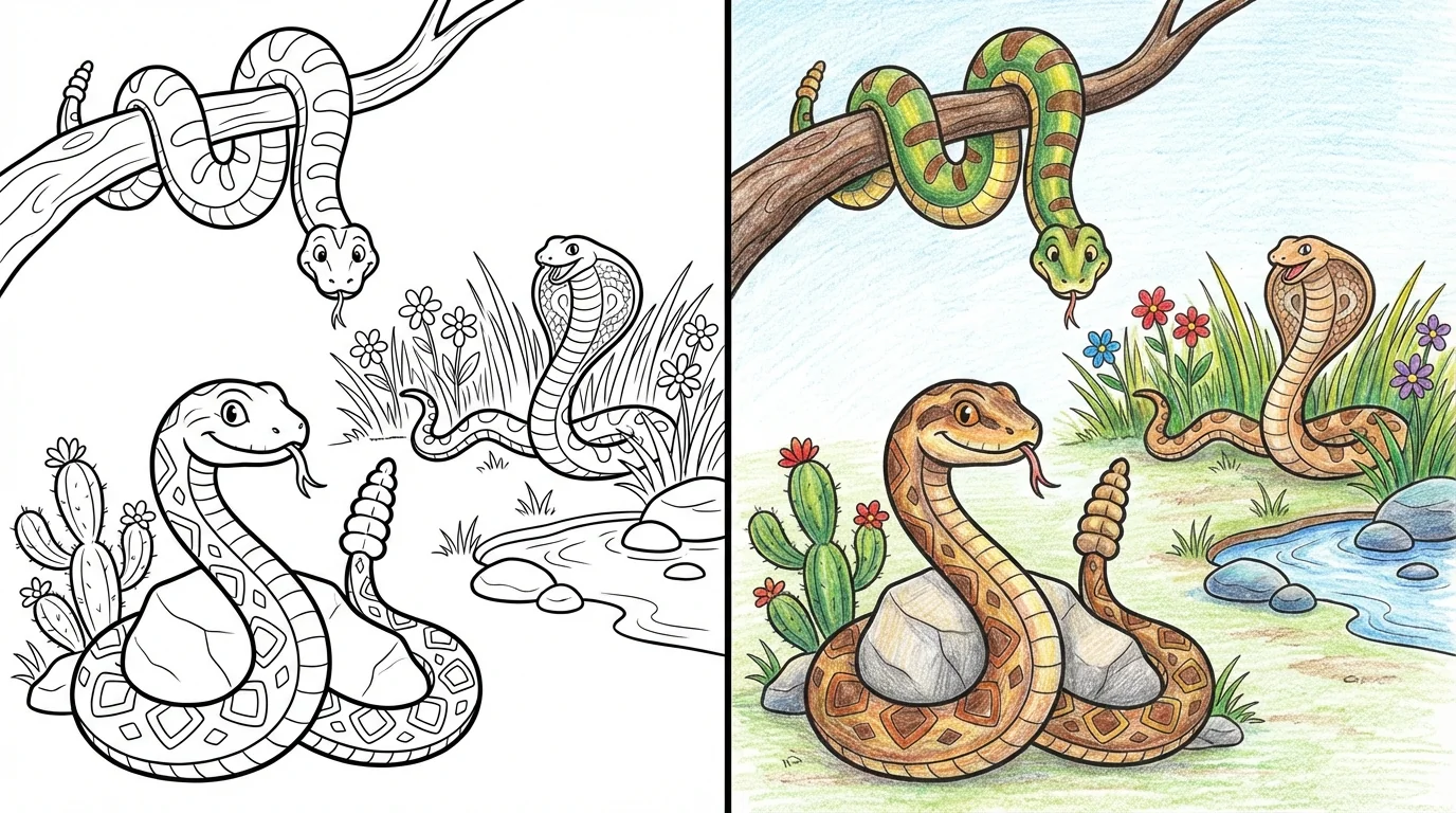 snake coloring pages