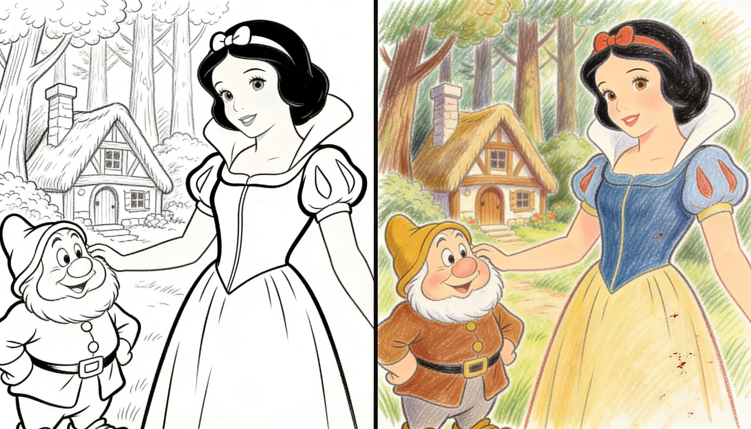 snow white coloring pages