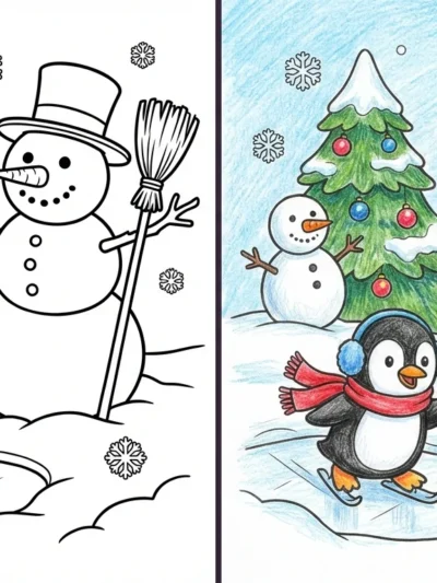 Snowman coloring pages
