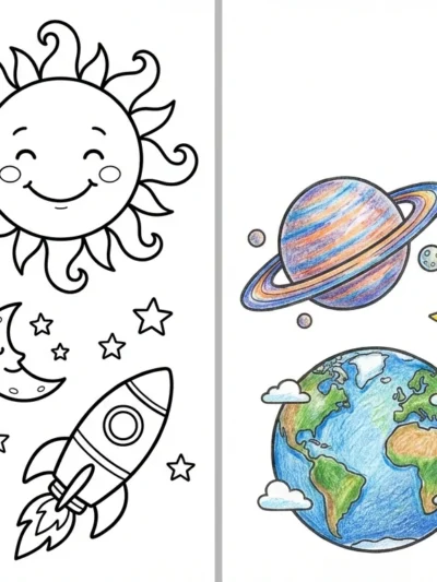 Solar System coloring pages
