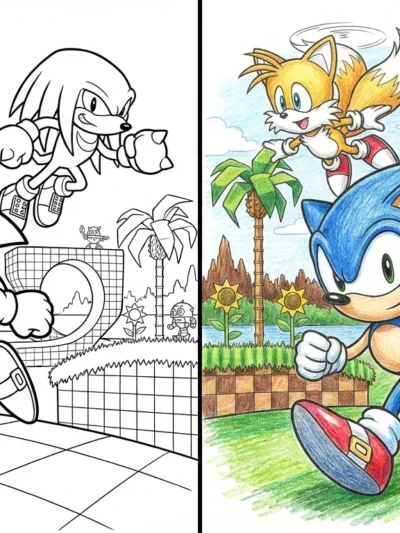 Sonic The Hedgehog coloring pages