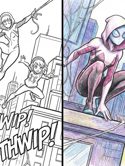 Spider Gwen coloring pages