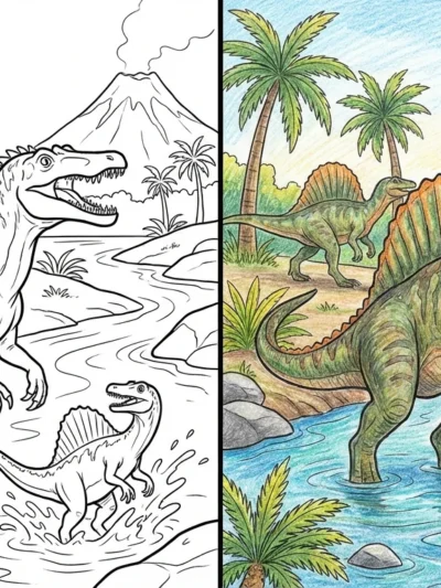 Spinosaurus coloring pages