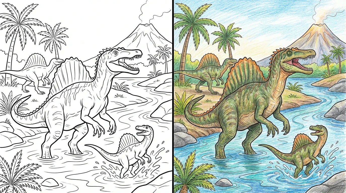 spinosaurus coloring pages
