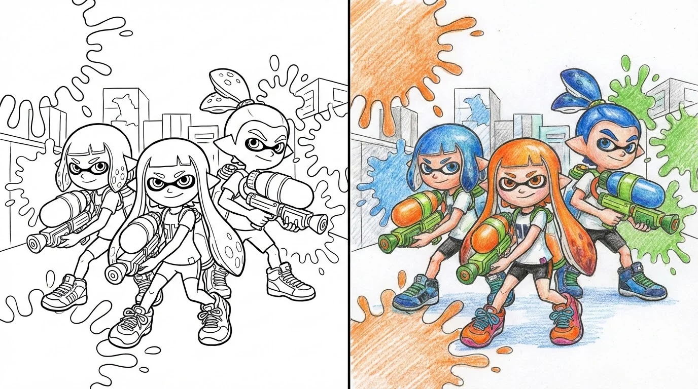 splatoon coloring pages