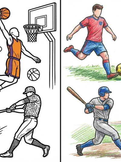 Sports coloring pages