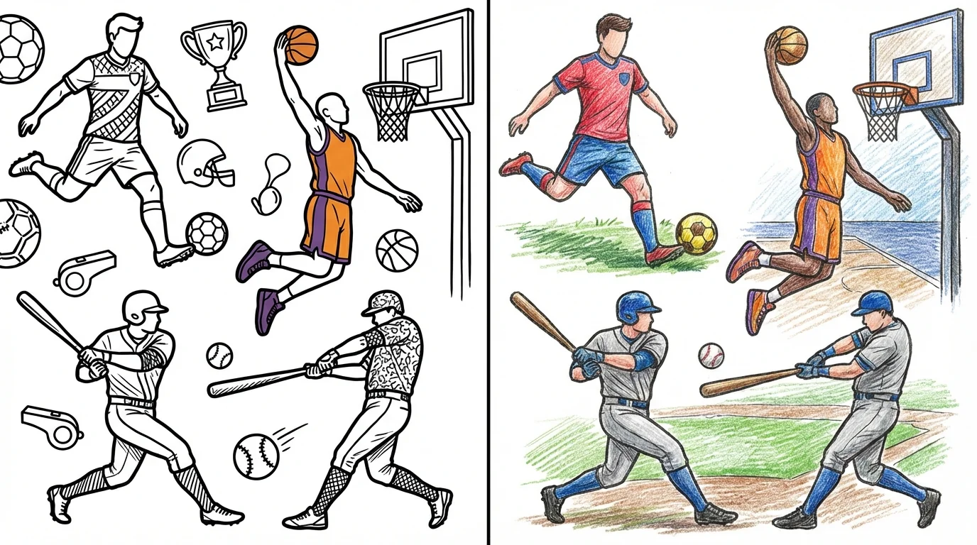 sports coloring pages