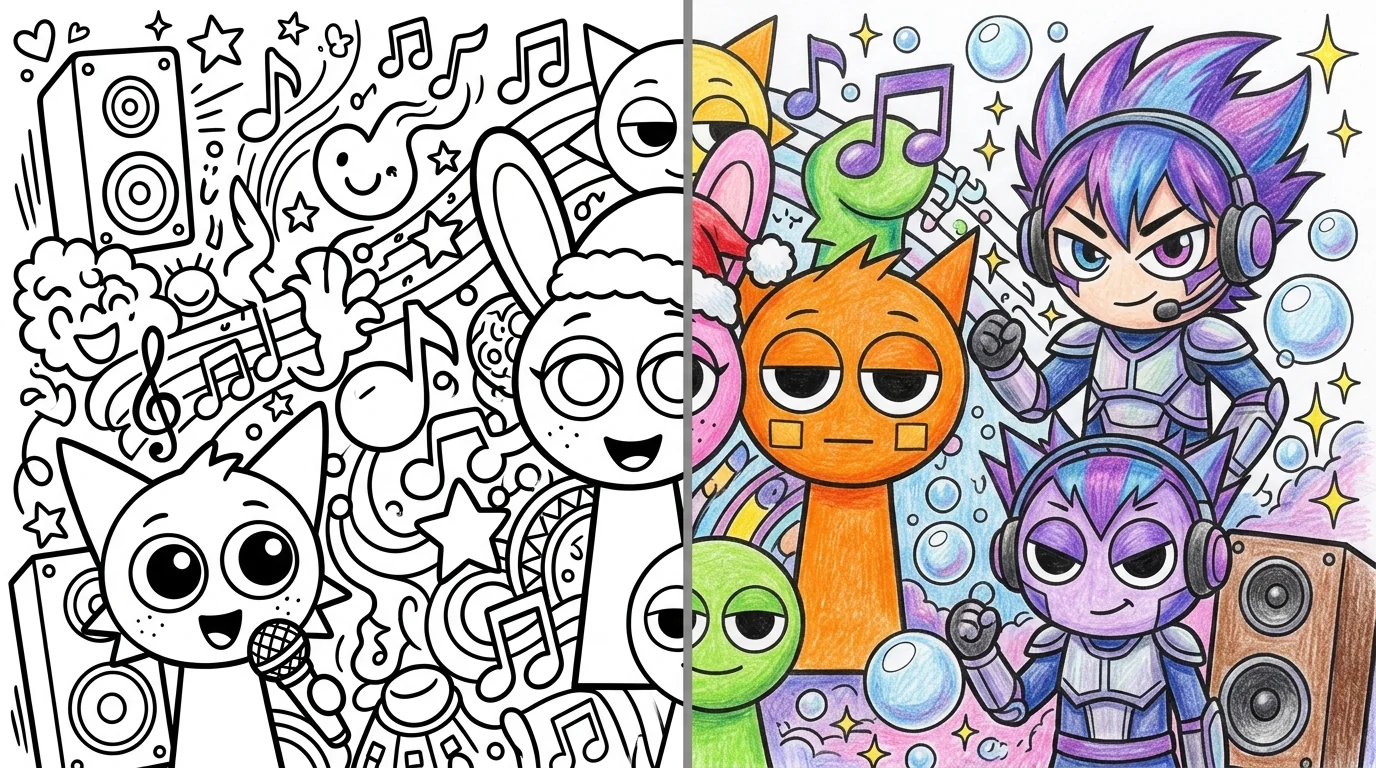 sprunki coloring pages