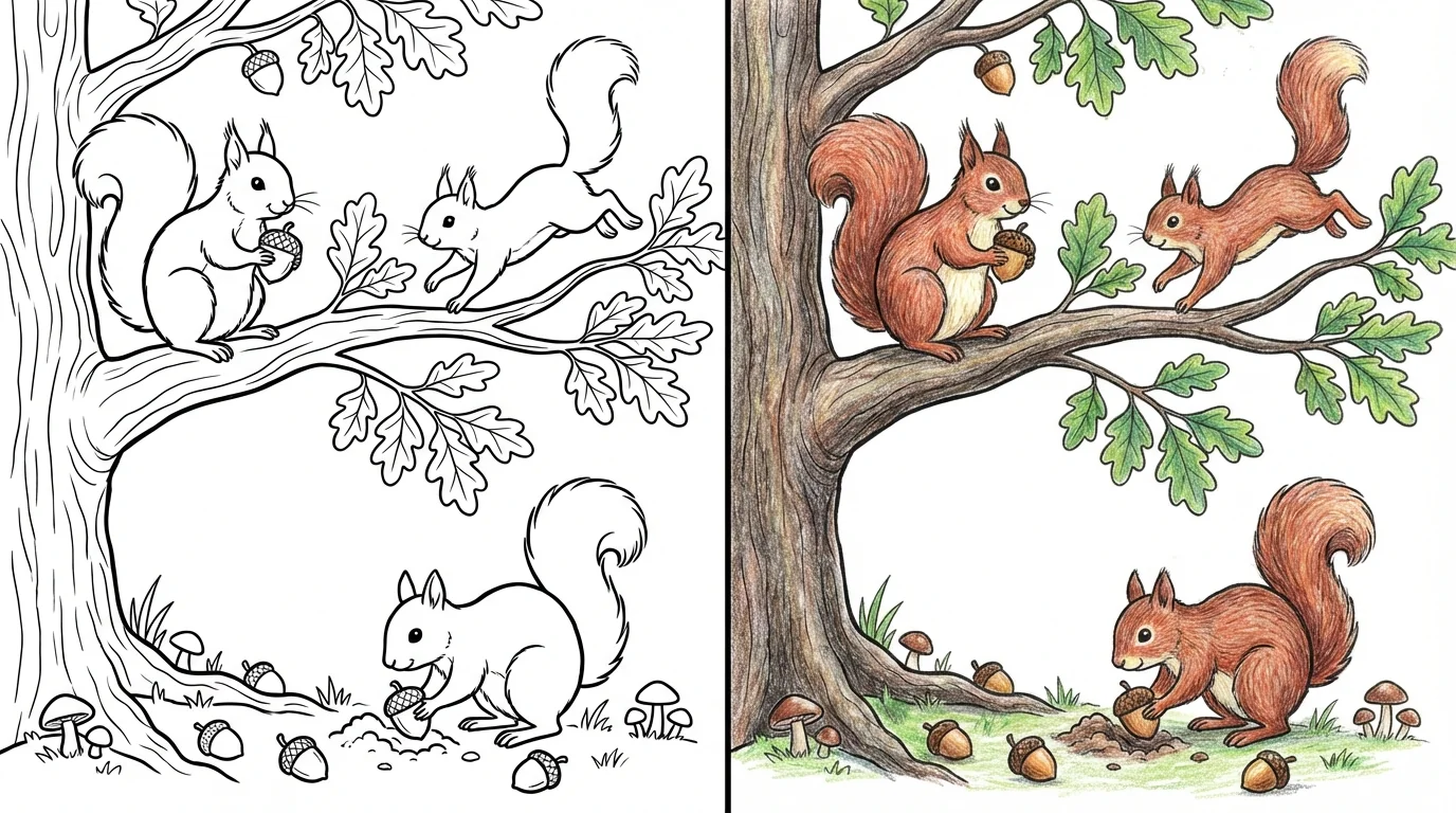 squirrel coloring pages