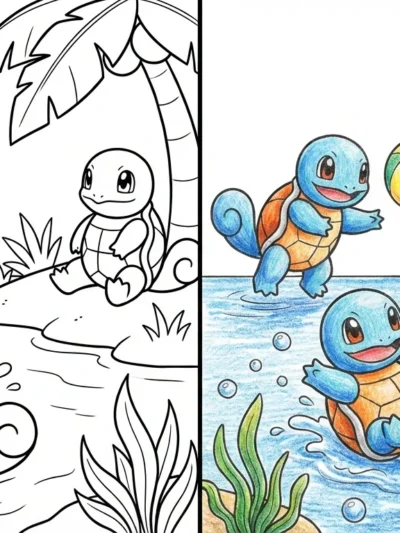 Squirtle coloring pages
