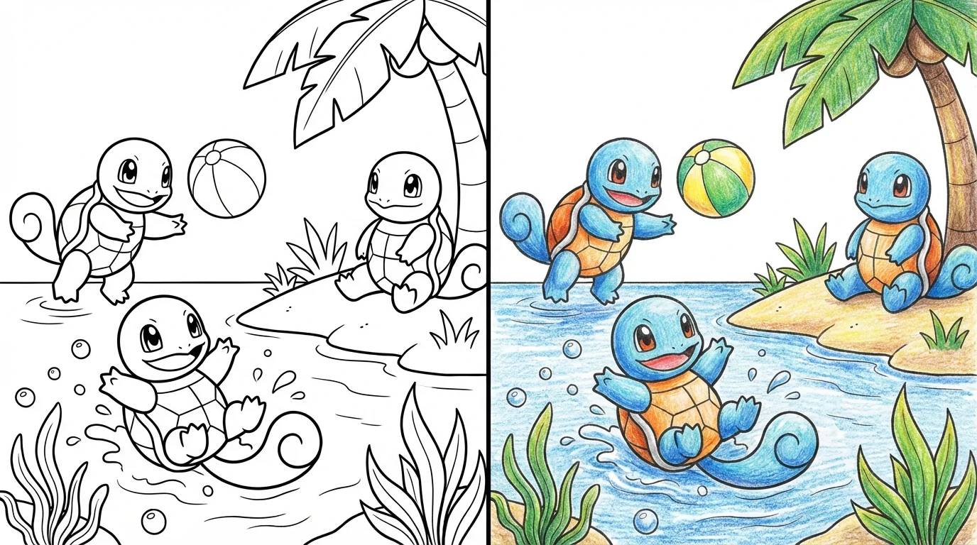 squirtle coloring pages
