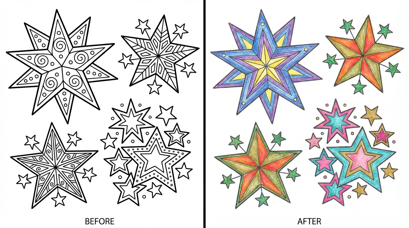 star coloring pages