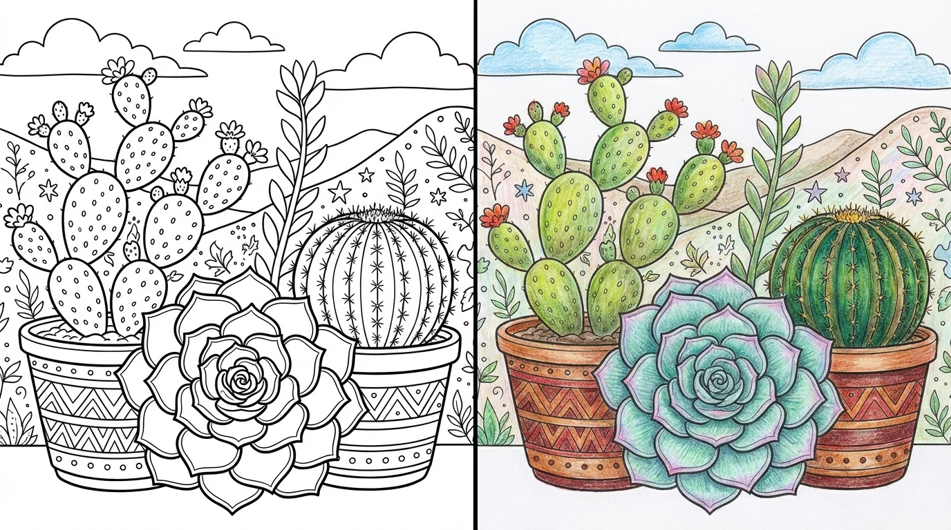 succulents coloring pages