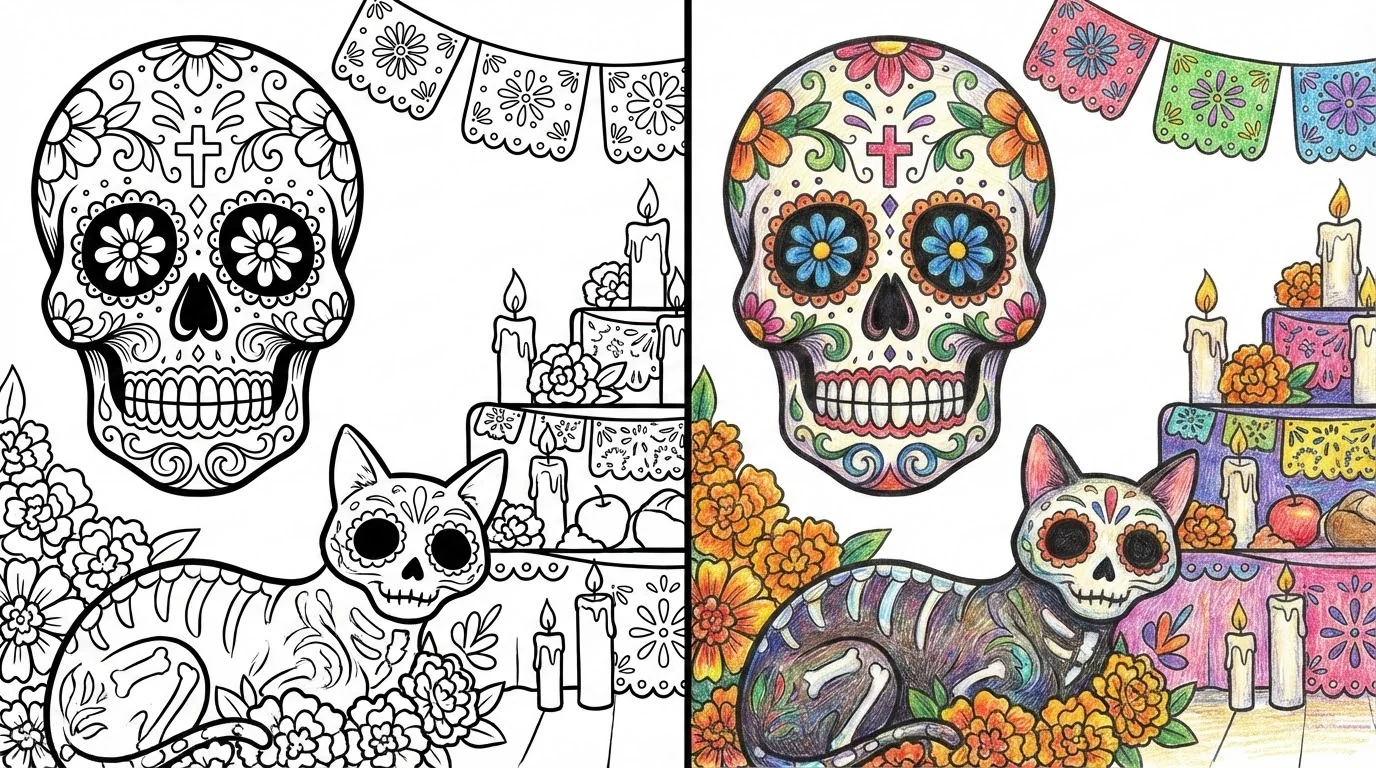 sugar skull coloring pages