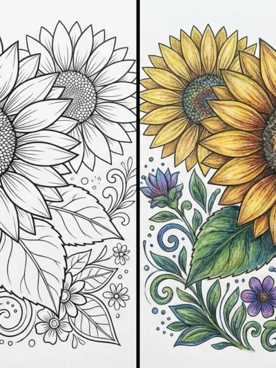 Sunflower coloring pages