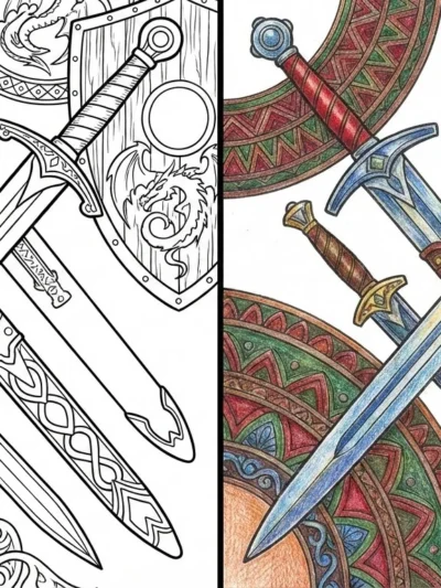 Sword coloring pages
