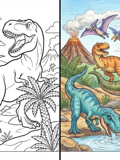 T Rex coloring pages