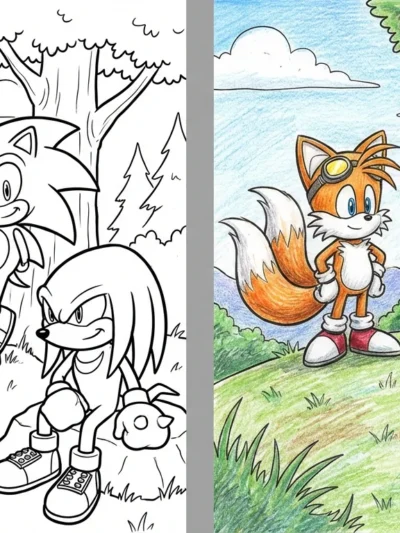 Tails coloring pages