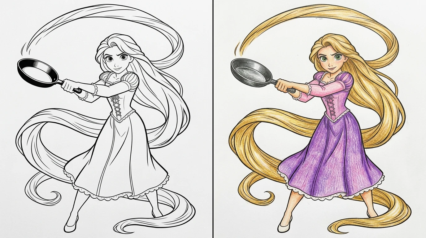 tangled coloring pages