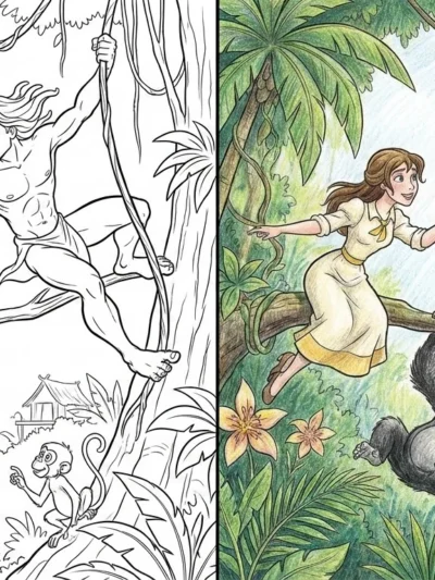 Tarzan coloring pages