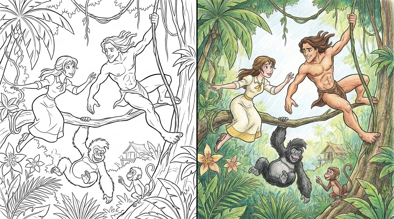tarzan coloring pages