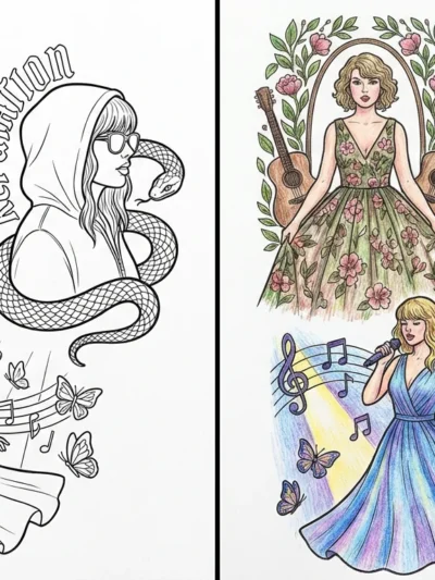 Taylor Swift coloring pages