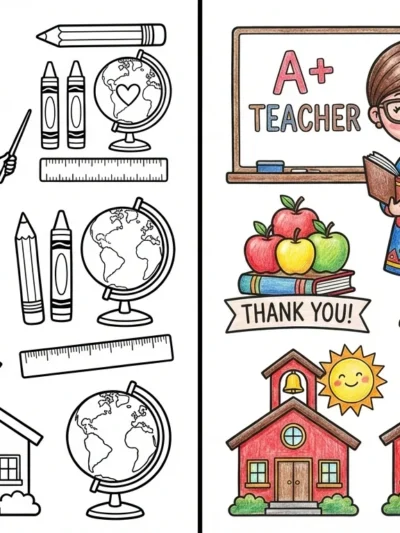 Teacher coloring pages