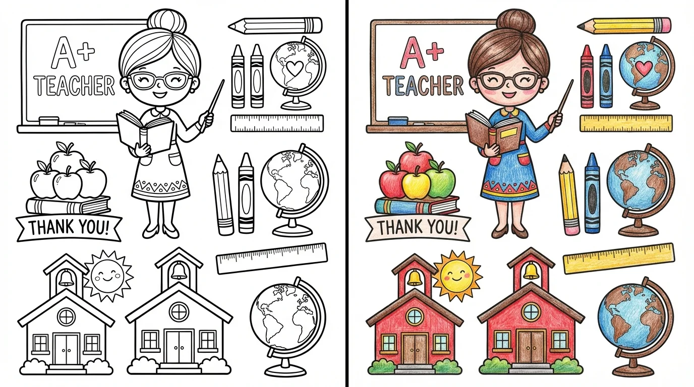 teacher coloring pages