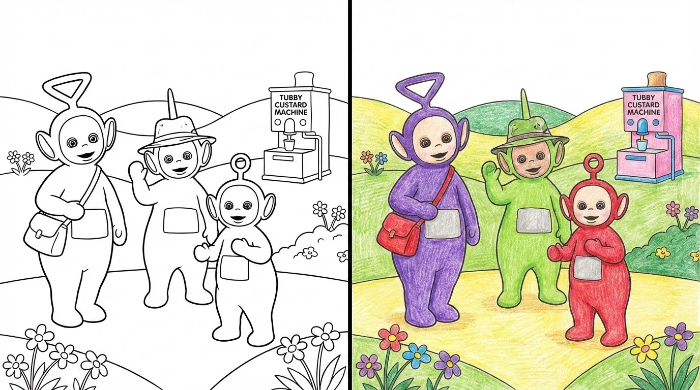 teletubbies coloring pages