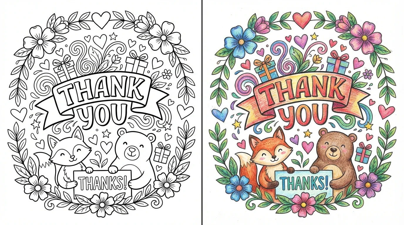thank you coloring pages