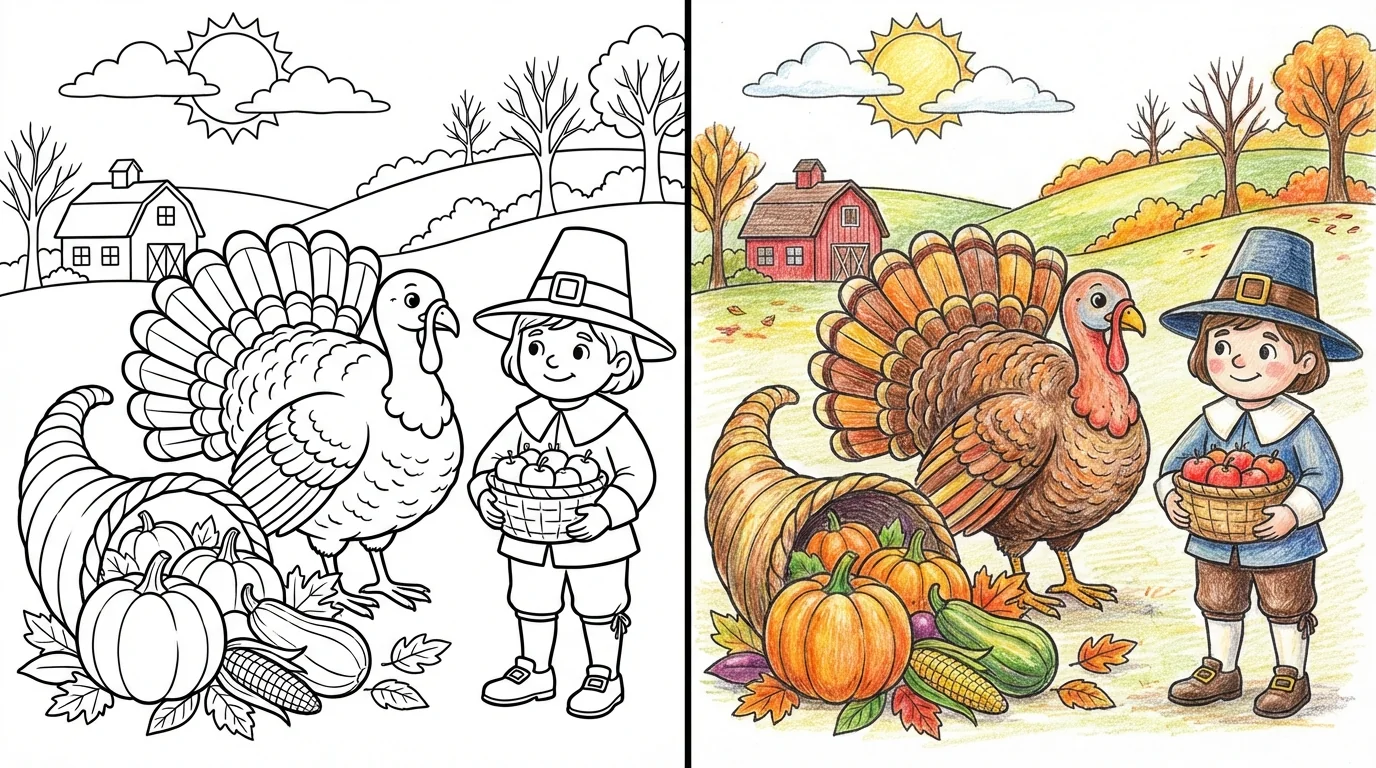 thanksgiving coloring pages