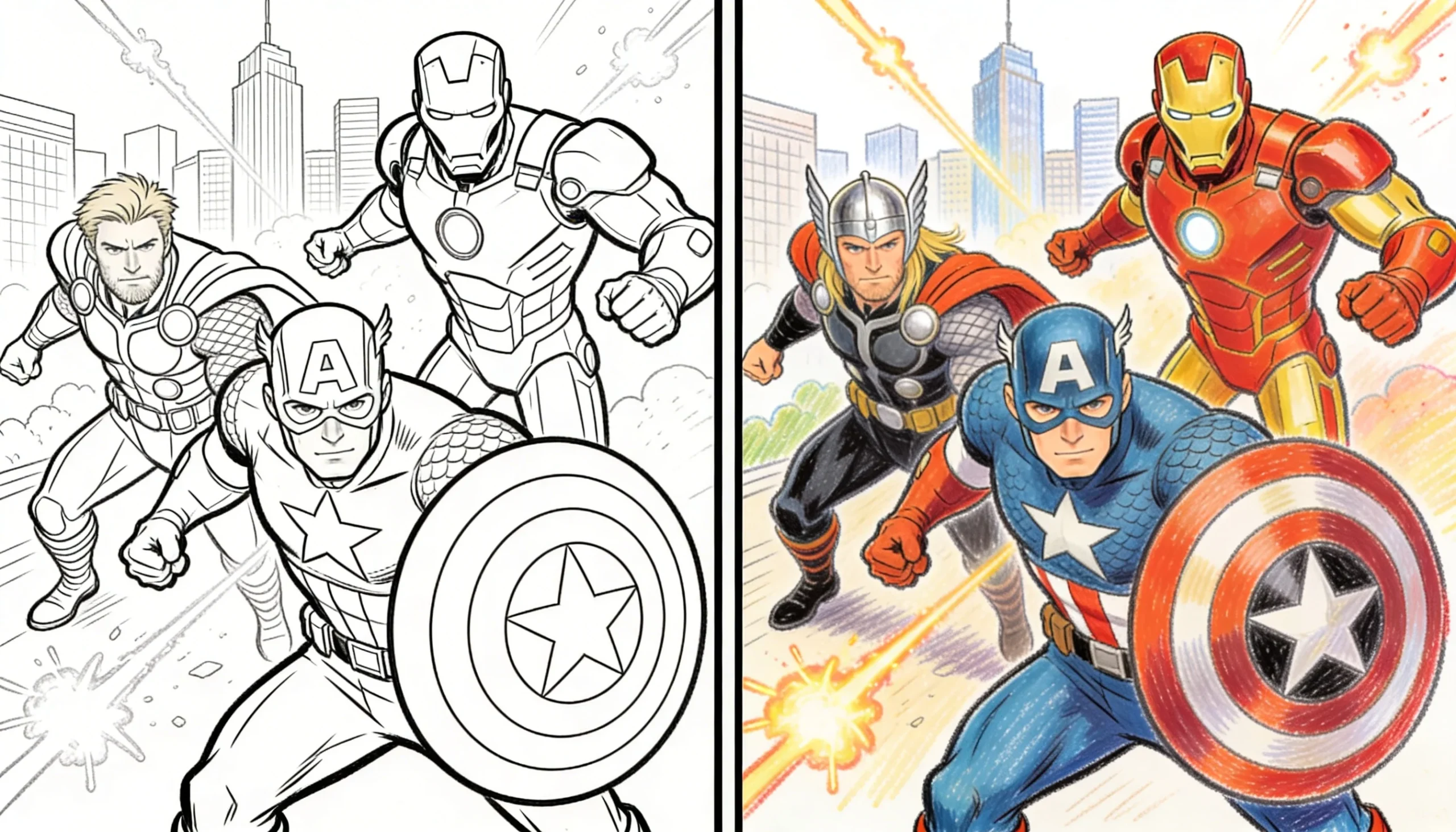 the avengers coloring pages
