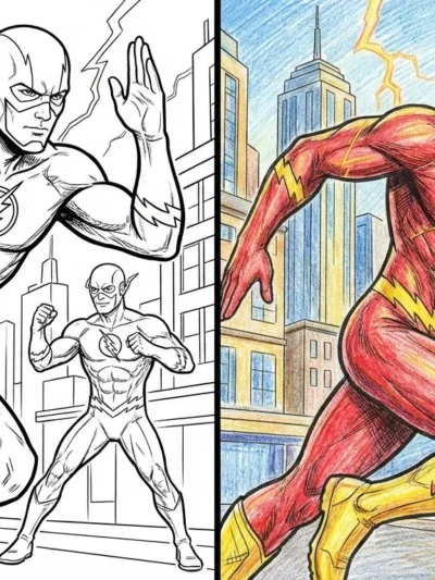 The Flash coloring pages