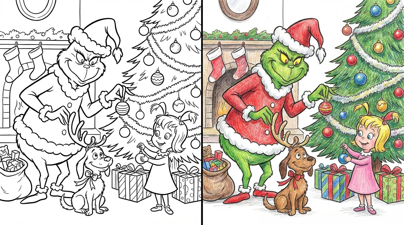 the grinch coloring pages