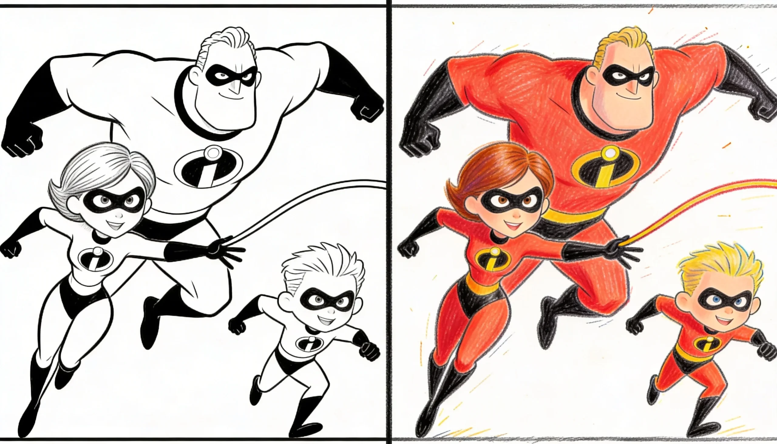 the incredibles coloring pages