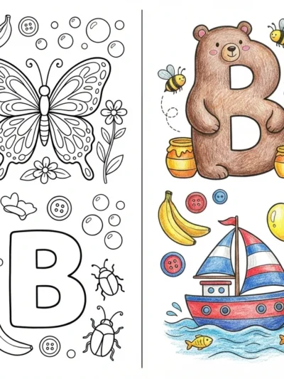 The Letter B coloring pages