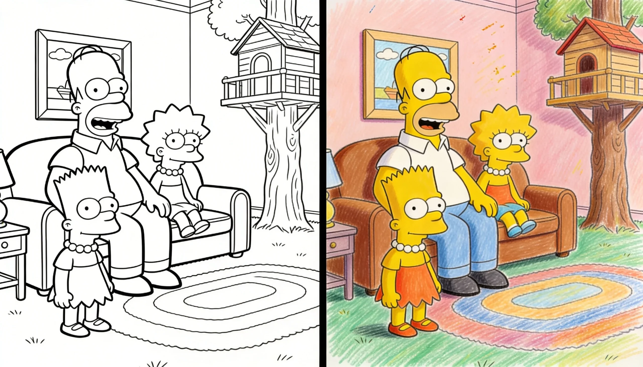 the simpsons coloring pages