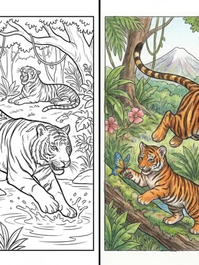 Tiger coloring pages