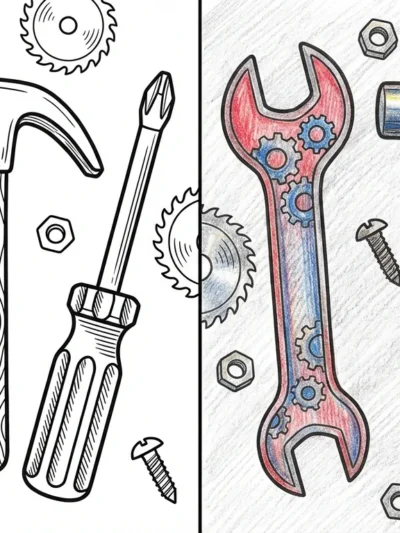Tools coloring pages