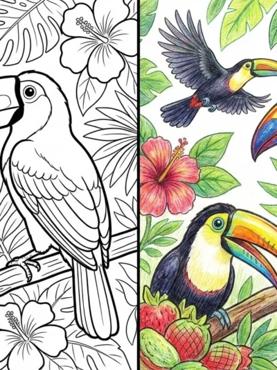 Toucan coloring pages